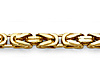 4.7mm Solid 14K Yellow Gold Solid Men's Fancy Byzantine Chain Bracelet 8.5in thumb 1
