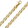 6.5mm 14K Yellow Gold Solid Men's Fancy Handmade Mariner Chain Bracelet 8.5in thumb 0