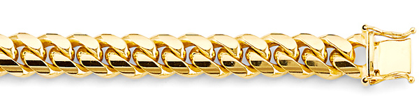 9.1mm 14K Yellow Gold Solid Miami Cuban Link Chain Necklace 24-28in Slide 1