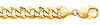 10mm 14K Yellow Gold Solid Flat Beveled Curb Cuban Link Chain Necklace 24-26in thumb 1
