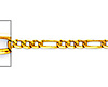 2.3mm 14K Yellow Gold Solid Figaro Link Chain Necklace 16-24in - Lite Solid thumb 1