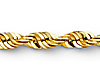 4mm 14K Yellow Gold Solid Men's Diamond-Cut Rope Chain Necklace 20-26in thumb 1