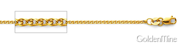 St Jude Thaddeus Petite Medal Necklace with Spiga Chain - 14K Yellow Gold 16-22in Slide 2