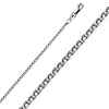 1.7mm Solid 14K White Gold Solid Flat Open Spiga Wheat Chain Necklace 16-22in thumb 0
