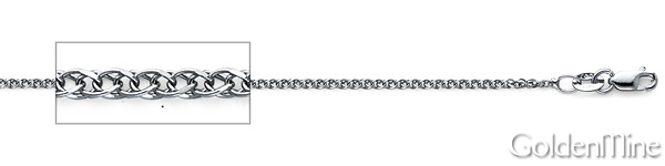 CZ Four-Leaf Clover Charm Necklace with Spiga Chain - 14K White Gold (16-22in) Slide 2