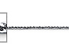1mm Solid 14K White Gold Solid Square Braided Spiga Wheat Chain Necklace 16-24in thumb 1