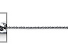 0.8mm Solid 14K White Gold Square Braided Spiga Wheat Chain Necklace 16-22in thumb 1