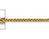 1.1mm 14K Yellow Gold Solid Round Braided Spiga Wheat Chain Necklace 16-24in thumb 1
