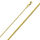 0.8mm 14K Yellow Gold Solid Snake Chain Necklace 16-20in thumb 1