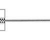 0.8mm 14K White Gold Solid Snake Chain Necklace 16-20in thumb 1