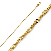 0.9mm 14K Yellow Gold Solid Singapore Chain Necklace 16-20in thumb 0