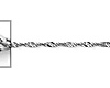 1.2mm Solid 14K White Gold Singapore Chain Necklace 16-22in thumb 1