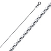 1.2mm 14K White Gold Solid Diamond-Cut Beveled Cable Chain Necklace 16-22in thumb 0