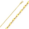 2mm Solid 14K Yellow Gold Flat Mirror Link Chain Necklace 16-20in thumb 0
