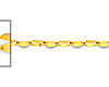 1.7mm Solid 14K Yellow Gold Curved Mirror Link Chain Necklace 16-20in thumb 1