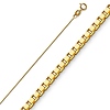0.5mm 14K Yellow Gold Solid Box Link Chain Necklace 16-22in thumb 0