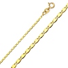 1.3mm Solid 14K Yellow Gold Valentino Chain Necklace 16-22in thumb 0