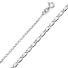 1.3mm 14K White Gold Solid Valentino Chain Necklace 16-22in thumb 0