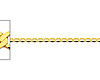 1.5mm 14K Yellow Gold Solid Flat Mariner Chain Necklace 16-24in thumb 1