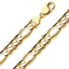 Men's 11mm 14K Yellow Gold Solid Figaro Link Chain Necklace 24-30in thumb 0