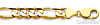 Men's 11mm 14K Yellow Gold Solid Figaro Link Chain Necklace 24-30in thumb 1