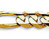 9mm 14K Yellow Gold Men's Solid Figaro Link Chain Necklace 22-26in thumb 1