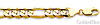 9mm 14K Yellow Gold Men's Solid Figaro Link Chain Necklace 22-26in thumb 1