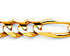7mm 18K Yellow Gold Solid Men's Figaro Link Chain Necklace 20-24in thumb 1