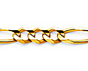 5mm 18K Yellow Gold Solid Figaro Link Chain Necklace 16-30in thumb 1