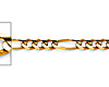 3mm 14K Yellow Gold Solid Figaro Link Chain Necklace 16-24in thumb 1