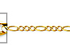 2.5mm 14K Yellow Gold Solid Figaro Link Chain Necklace 16-24in thumb 1
