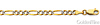 4mm 14K Two-Tone Gold Solid White Pave Figaro Link Chain Necklace 18-24in thumb 1
