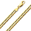 7mm 14K Yellow Gold Solid Men's Concave Curb Cuban Link Chain Necklace 20-30in thumb 1