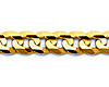 6mm 18K Yellow Gold Solid Men's Concave Curb Cuban Link Chain Necklace thumb 1
