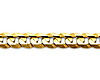 4mm 14K Yellow Gold Solid Men's Concave Curb Cuban Link Chain Necklace 18-24in thumb 1