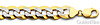 Men's 12.2mm 14K Two-Tone Gold Solid White Pave Curb Cuban Link Chain Necklace 22-26in thumb 1