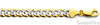 7mm 14K Two-Tone Gold Solid Men's White Pave Curb Cuban Link Chain Necklace 20-26in thumb 1