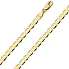 4.5mm 14K Yellow Gold Solid Men's Flat Mariner Chain Necklace thumb 0