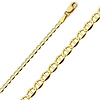 2.5mm 14K Yellow Gold Solid Flat Mariner Chain Necklace 16-24in thumb 0