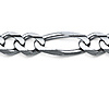 6mm 18K White Gold Solid Men's Figaro Link Chain Necklace 20-30in thumb 1