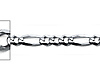 3mm 14K White Gold Solid Figaro Link Chain Necklace 16-30in thumb 1