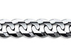 7mm 18K White Gold Men's Solid Concave Curb Cuban Link Chain Necklace 22-30in thumb 1