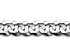 6mm 18K White Gold Solid Men's Concave Curb Cuban Link Chain Necklace 16-30in thumb 1