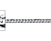 2.5mm 18K White Gold Solid Concave Curb Cuban Link Chain Necklace 16-30in thumb 1