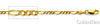 3mm 14K Yellow Gold Solid Pave Figaro Link Chain Necklace 16-24in thumb 1
