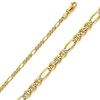 2.5mm 14K Two-Tone Gold Solid Figamariner Chain Necklace 16-24in thumb 0