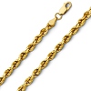 5mm 14K Yellow Gold Solid Men's Diamond-Cut Rope Chain Necklace 22-26in thumb 0