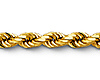 4mm 14K Yellow Gold Solid Men's Diamond-Cut Rope Chain Necklace - Heavy 20-30in thumb 1
