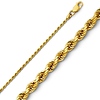 1.5mm 14K Yellow Gold Solid Diamond-Cut Rope Chain Necklace - Heavy 16-24in thumb 0
