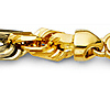 7.5mm 14K Yellow Gold Solid Men's Diamond-Cut Milano Rope Chain 24-26in thumb 1